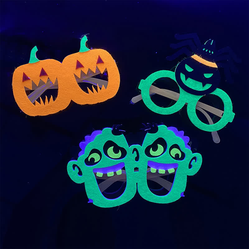 Spykay™ EG26831 Halloween Spider Ghost Pumpkin Fluorescent Glasses for Adults&Children