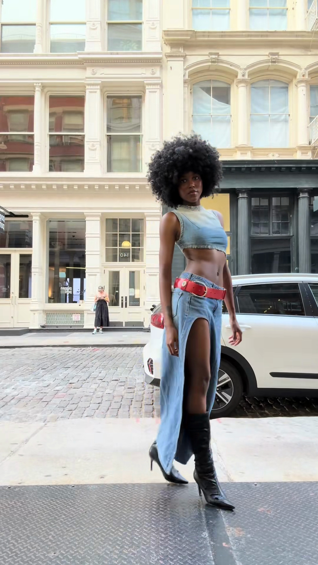 Denim Two - Piece Outfit Set