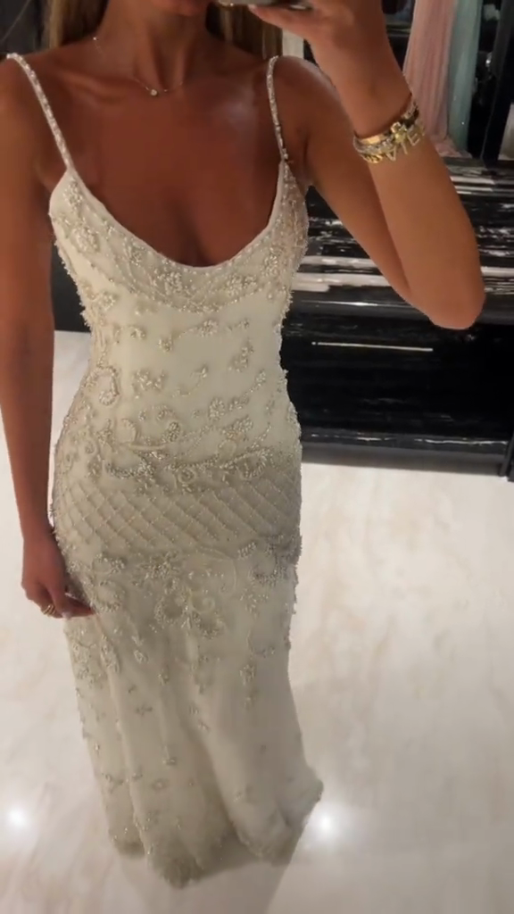 White Embellished Maxi Dress