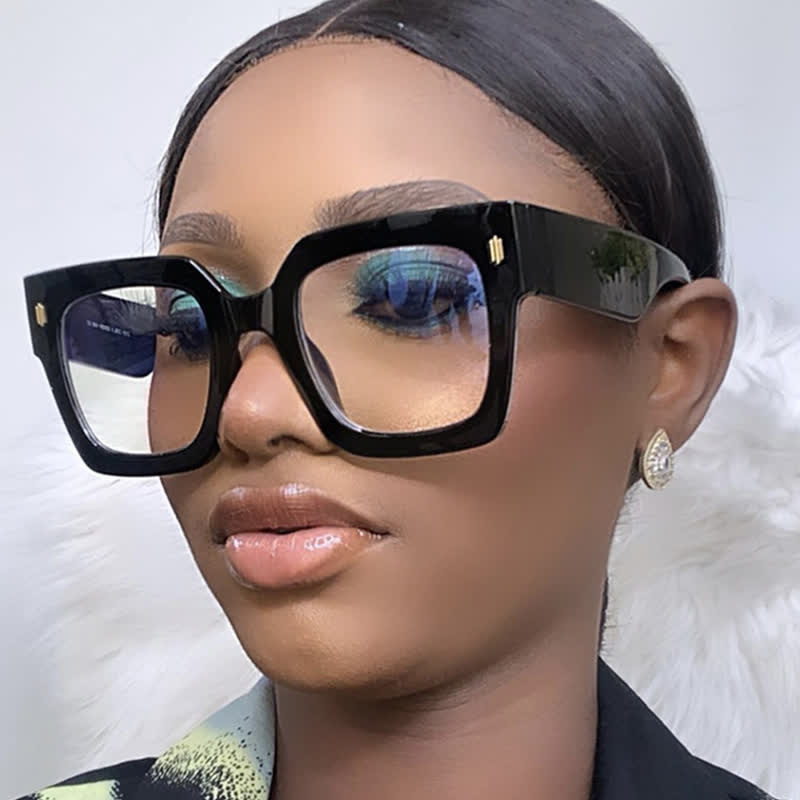 Spykay™ EG26878 Anti-blue Light Oversized Square Thick Frames Eyeglasses