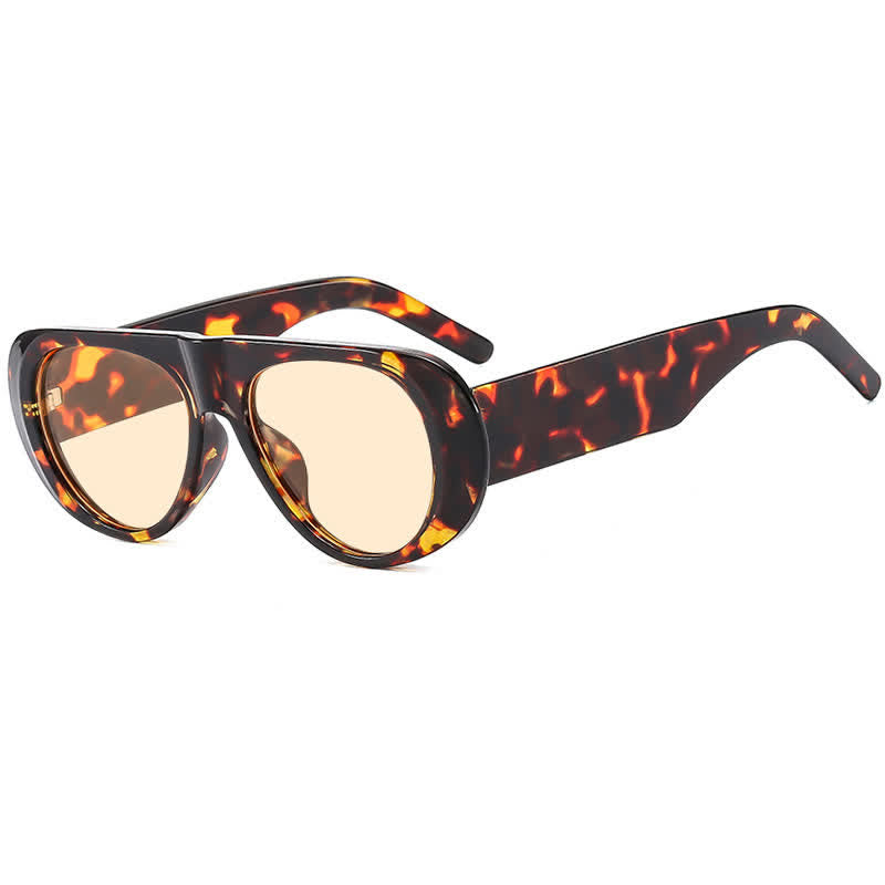 Spykay™ SG60671 Oval Frame Wide Temples Vintage Sunglasses