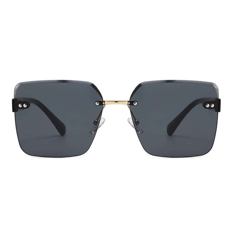 Spykay™ SG61018 Oversized Square Frame Hipster Rimless Sunglasses