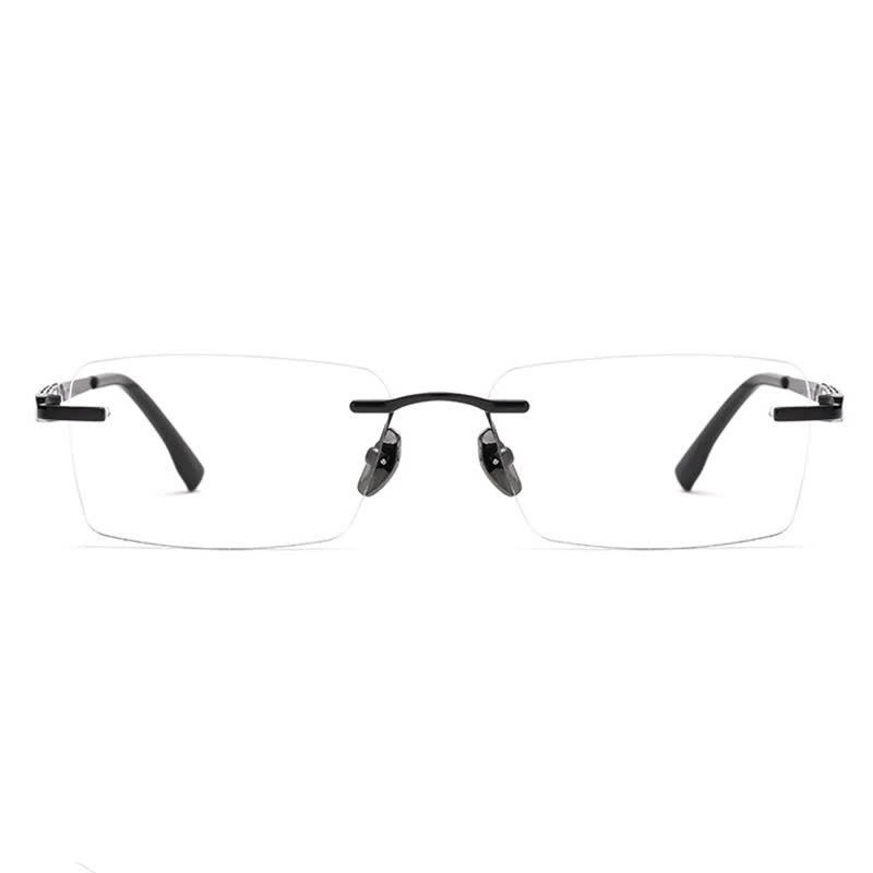 Spykay™ EG26903 Retro Simple Rectangle Frame Anti-blue Light Hipster Rimless Glasses