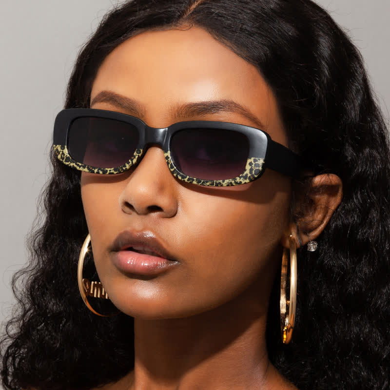 Spykay™ SG60996 Rectangle Small Thick Frame Vintage Sunglasses
