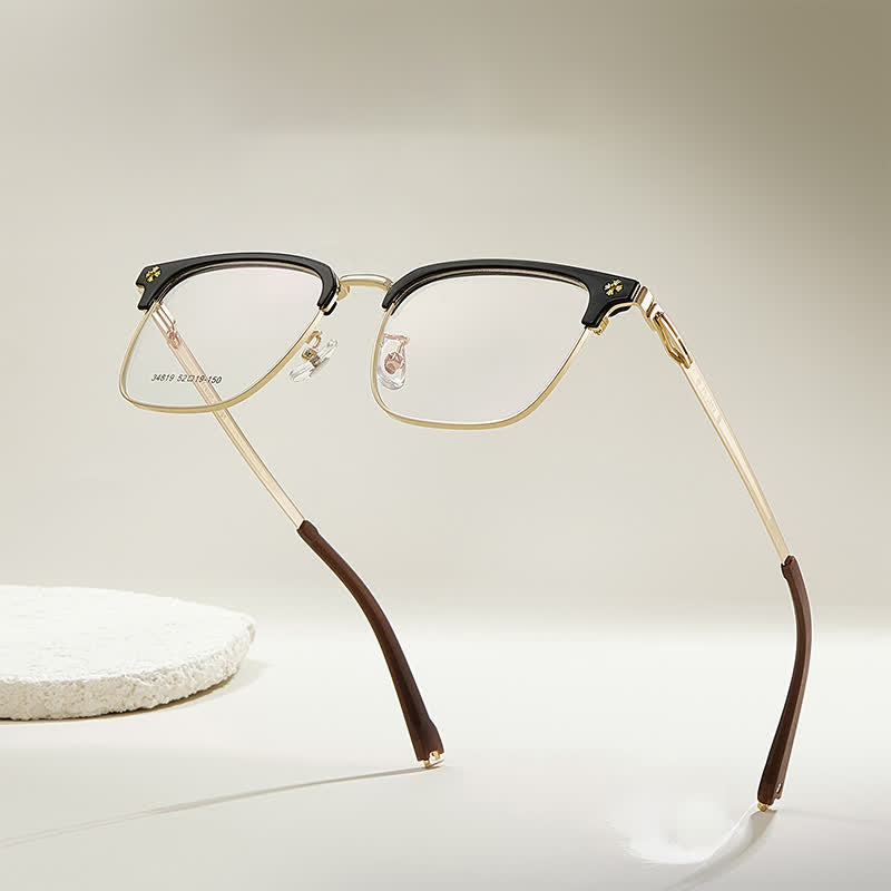 Spykay™ EG26925 Gothic Cross Unisex Square Frame Anti-blue Light Retro Browline Glasses
