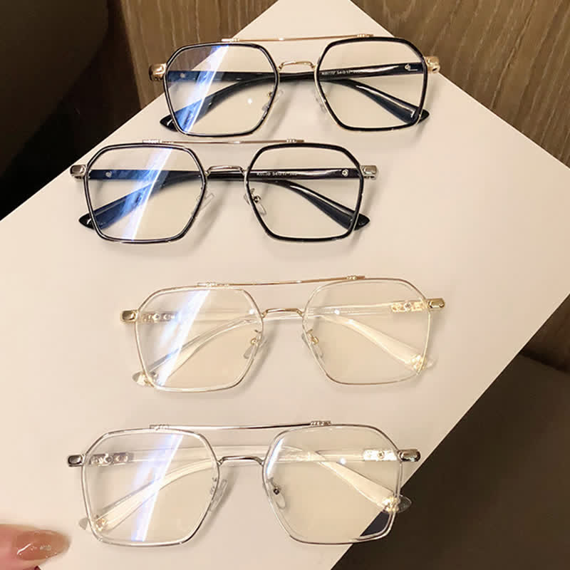Spykay™ EG26920 Unsiex Square Frame Anti-blue Light Double Bridges Retro Glasses