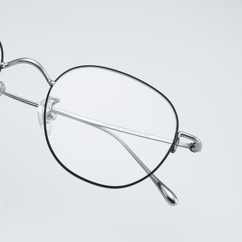 Spykay™ EG26855 Round Titanium Frame Anti-blue Light Simple Glasses