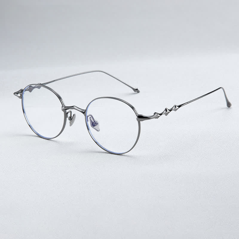 Spykay™ EG26853 Round Titanium Frame Anti-blue Light Classic Glasses