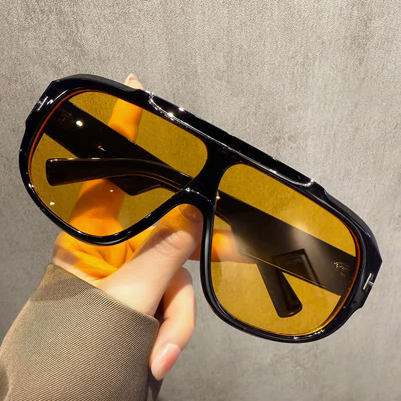 Spykay™ SG60883 'T' Design Oversized Aviator Sunglasses