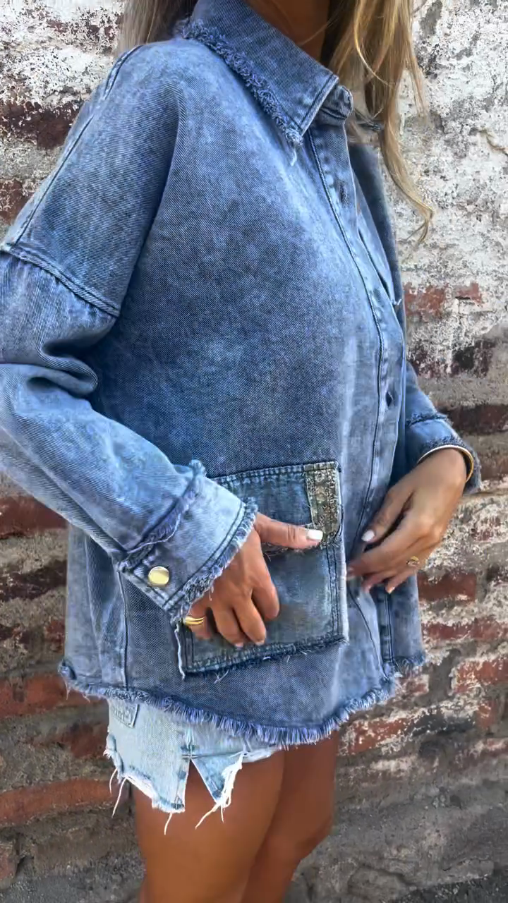 Distressed Denim Jacket
