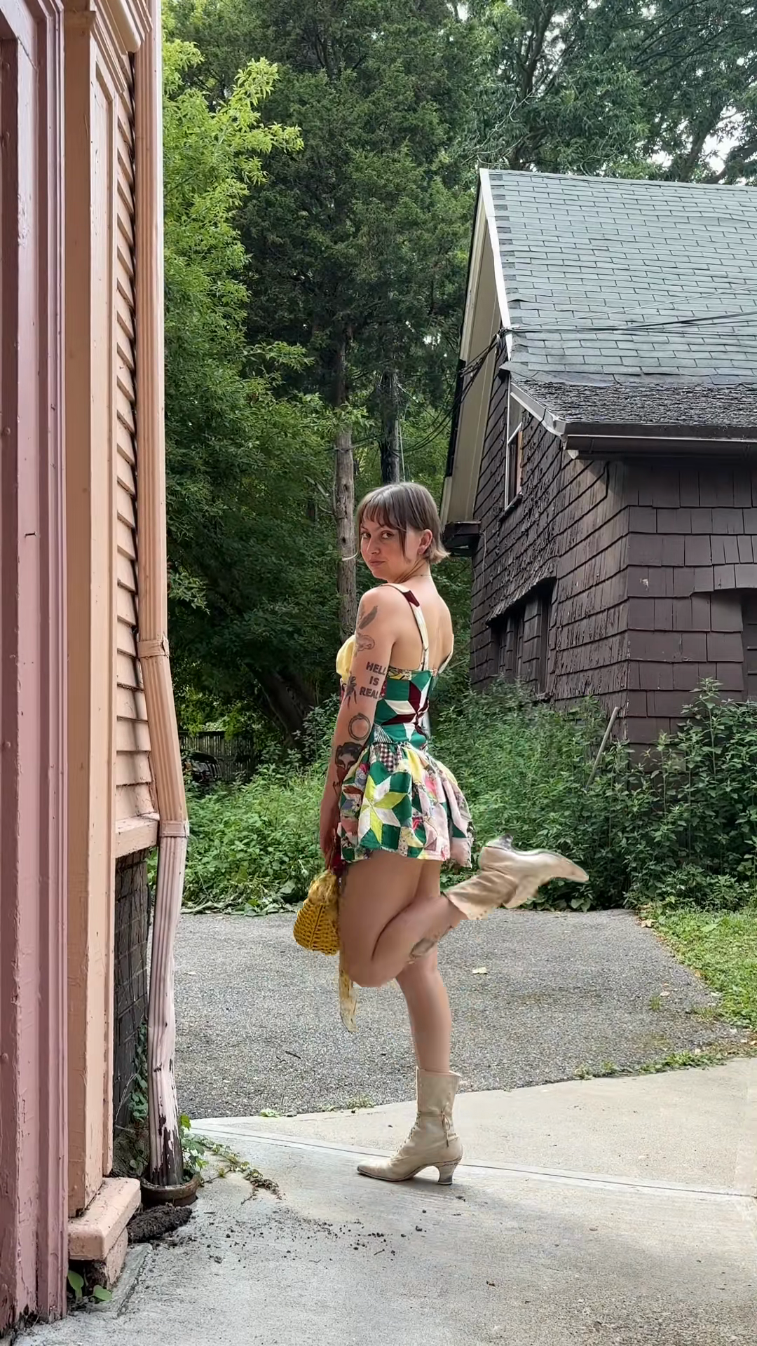 Patchwork Sun Mini Dress