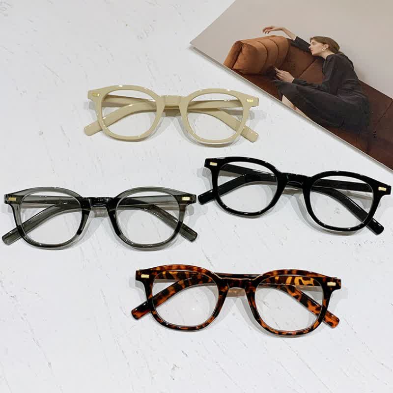 Spykay™ EG26836 Retro Classic Round Frame Anti-blue Light Glasses