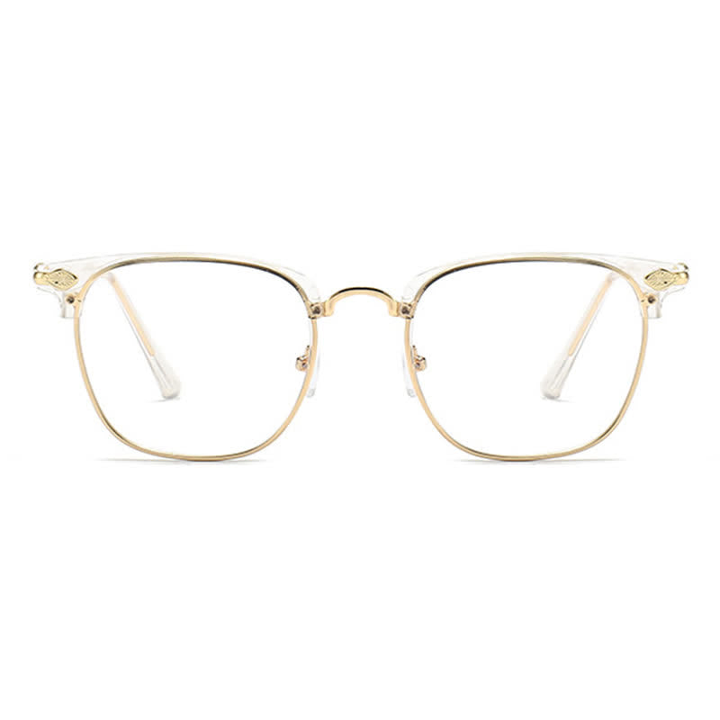Spykay™ EG26834 Semi-Rimless Unisex Retro Square Frame Anti-blue Light Browline Glasses