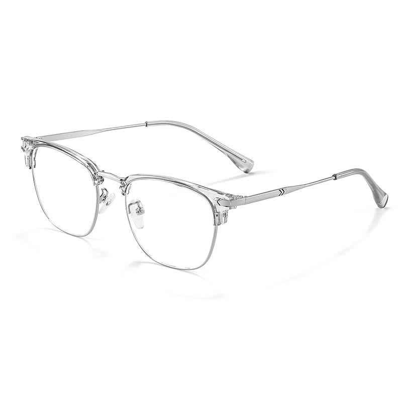 Spykay™ EG26832 Semi-Rimless Classic Square Frame Anti-blue Light Browline Glasses