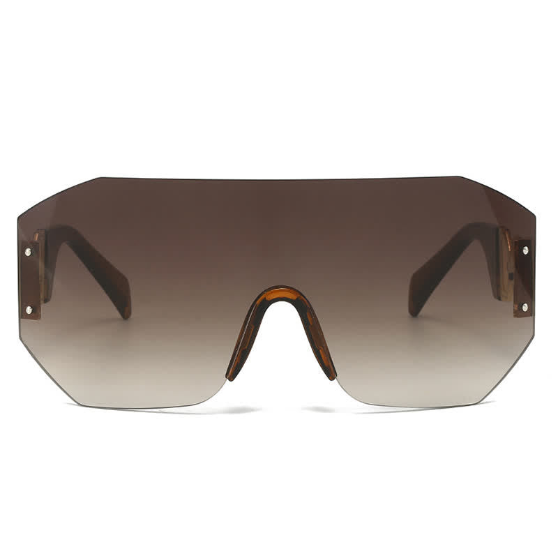 Spykay™ SG60863 One-piece Rimless Oversized Tined Sunglasses