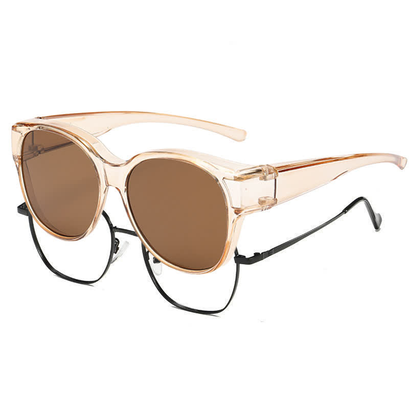 Spykay™ SG60901 Polarized Round Frame Driving Sunglasses Fit Over Glasses for Women Men