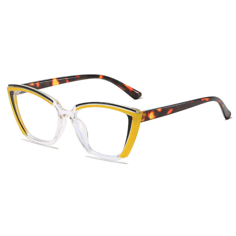 Spykay™ EG26814 Fashion Colorblock Butterfly Frame Anti-blue Light Glasses