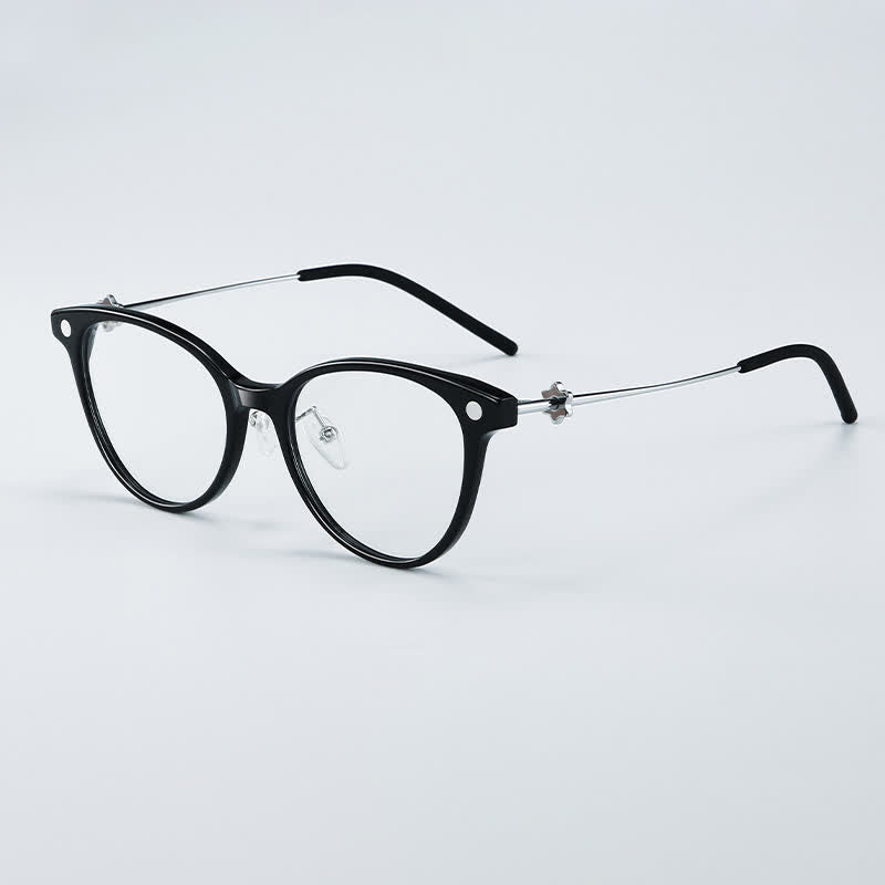 Spykay™ EG26729 Butterfly Titanium Frame Flower Temples Anti-blue Light Glasses