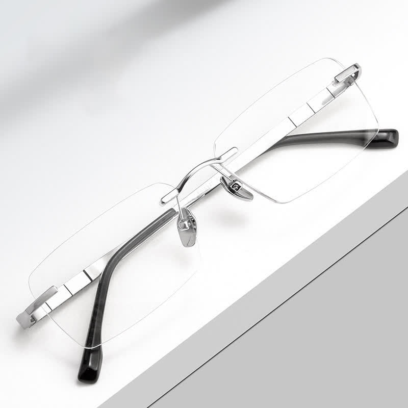 Spykay™ EG26903 Retro Simple Rectangle Frame Anti-blue Light Hipster Rimless Glasses