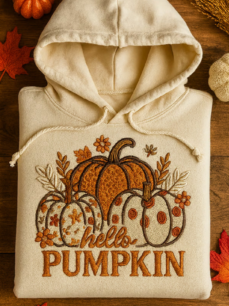 Women's Autumn Pumpkin Print Sweatshirt