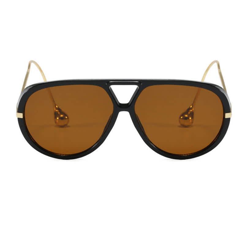Spykay™ SG60673 Double Bridges Metal Temples Aviator Sunglasses