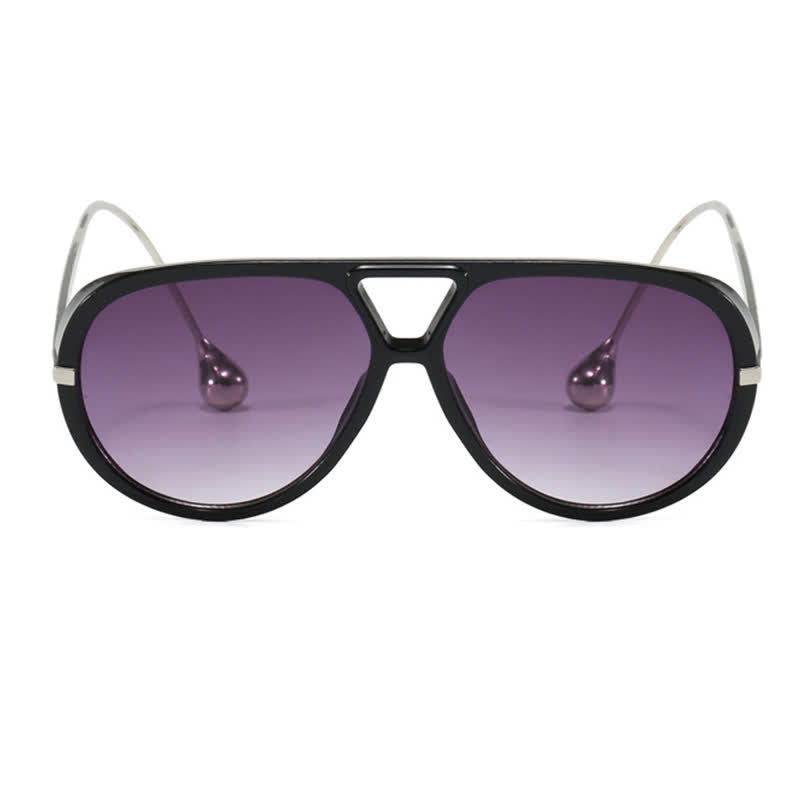 Spykay™ SG60673 Double Bridges Metal Temples Aviator Sunglasses