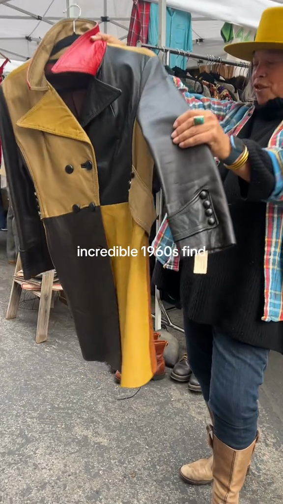 Patchwork Leather Trench Coat