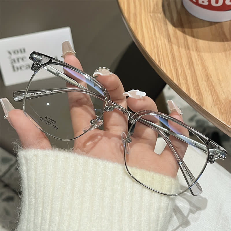 Spykay™ EG26897 Classic Square Frame Anti-blue Light Browline Glasses