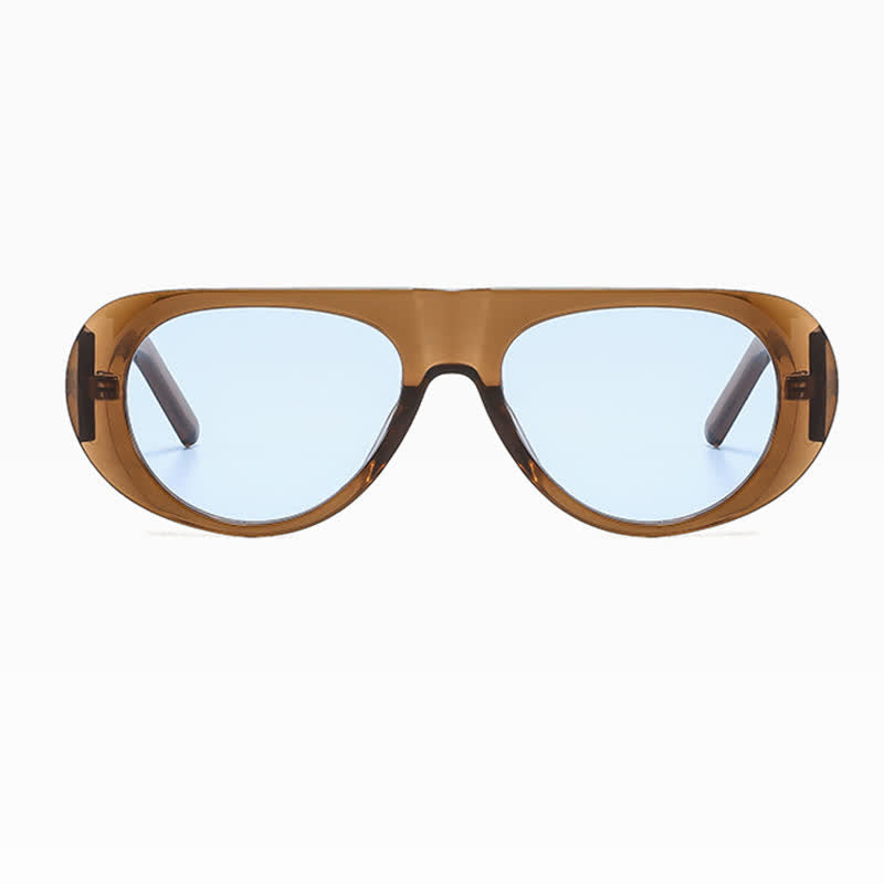 Spykay™ SG60671 Oval Frame Wide Temples Vintage Sunglasses