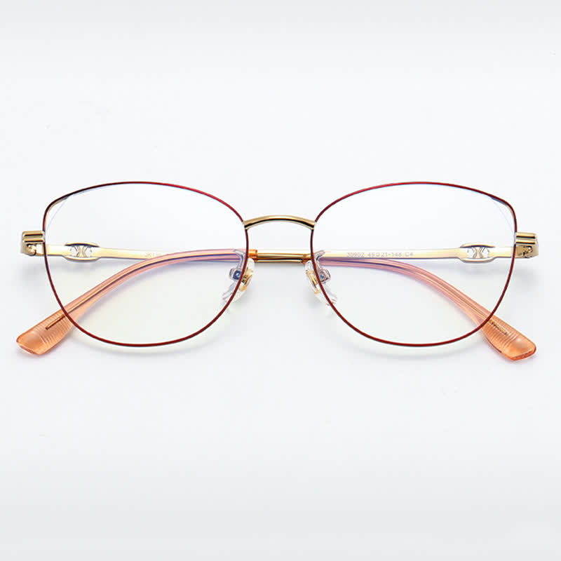 Spykay™ EG26802 Lightweight Cat-Eye Titanium Frame Anti-blue Light Glasses