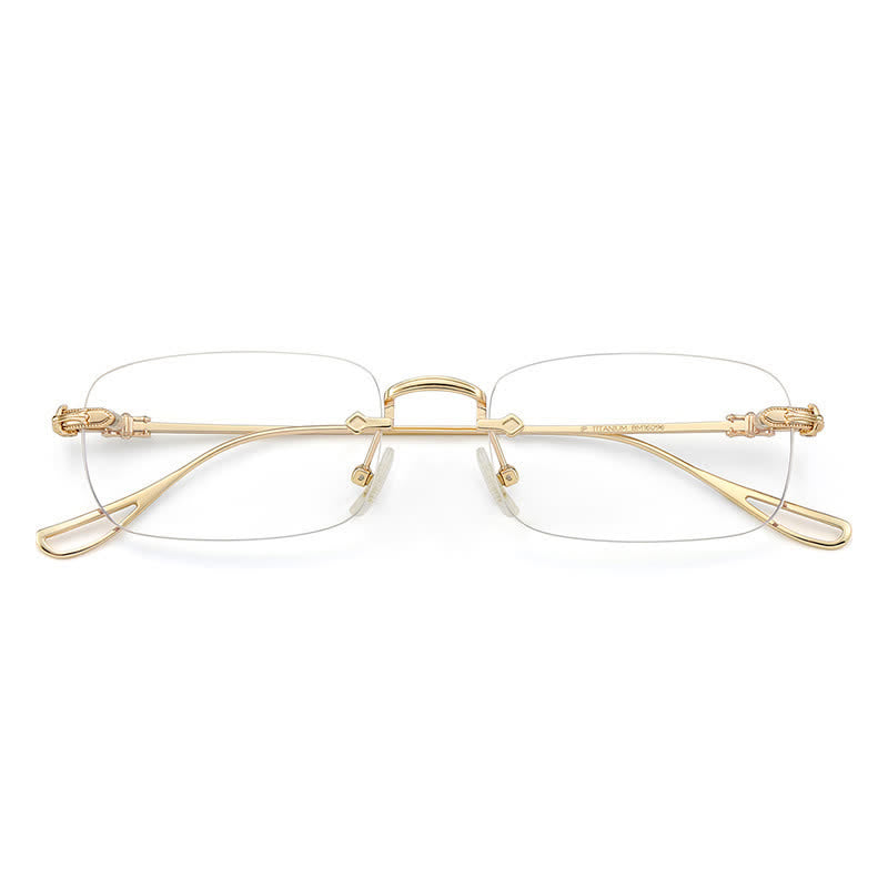 Spykay™ EG26923 Retro Gothic Cross Unisex Rimless Titanium Frame Anti-blue Light Glasses