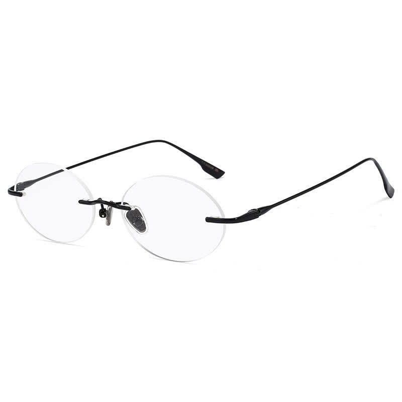 Spykay™ EG26848 Lightweight Rimless Oval Titanium Frame Anti-blue Light Glasses