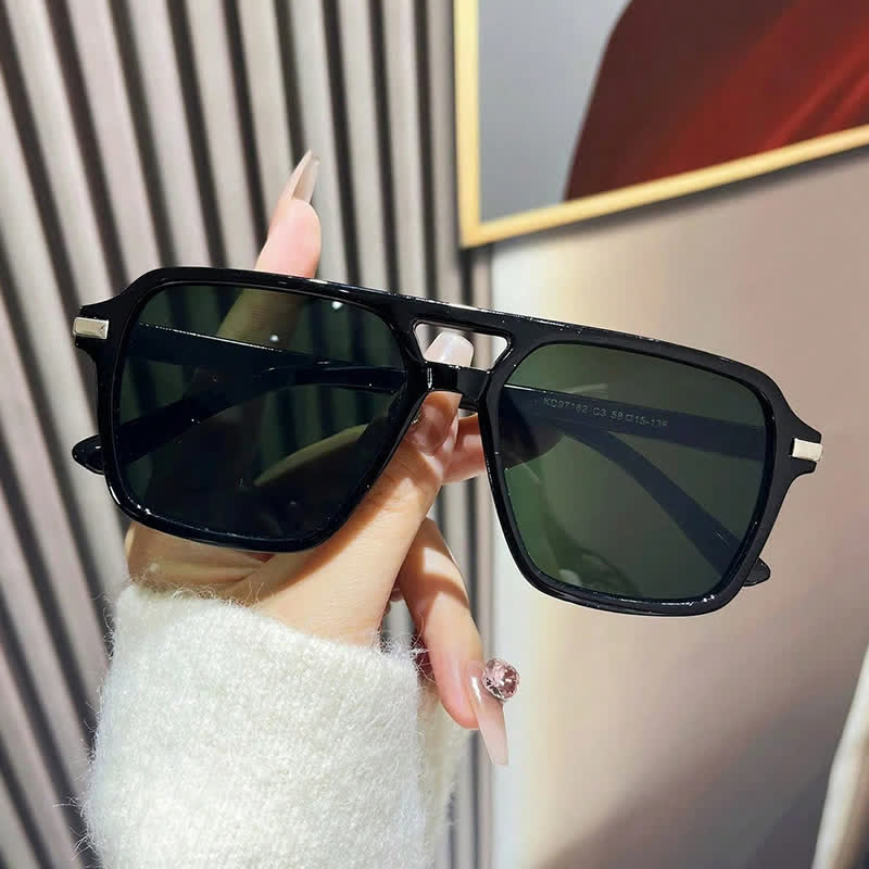 Spykay™ SG61014 Square Frame Double Bridges Classic Sunglasses