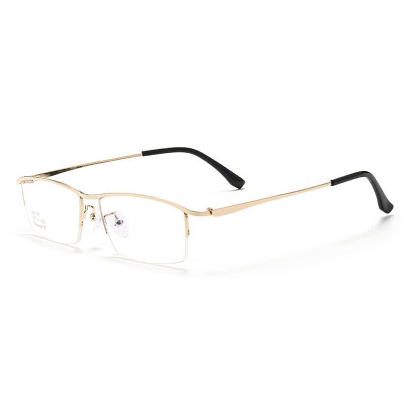 Spykay™ EG26842 Simple Semi-Rimless Titanium Rectangle Frame Anti-blue Light Glasses
