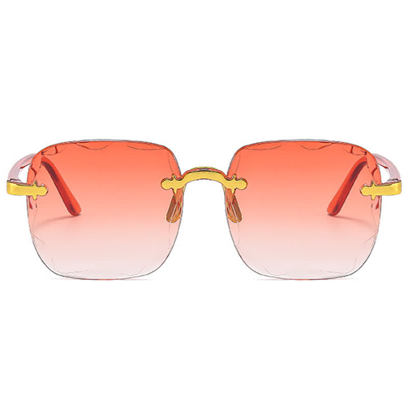 Spykay™ SG61010 Square Frame Oversized Trendy Rimless Sunglasses