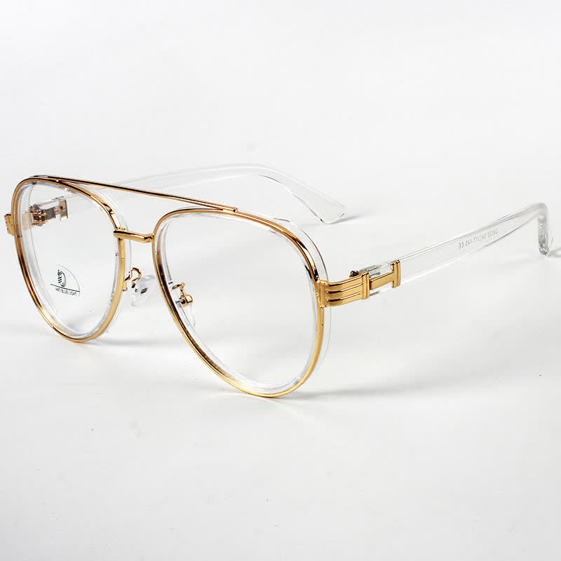 Spykay™ EG26816 Fashion Double Bridges Anti-blue Light Oversized Aviator Glasses