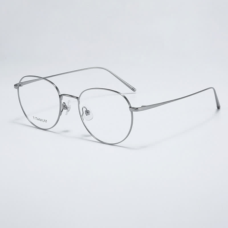 Spykay™ EG26857 Round Titanium Lightweight Frame Anti-blue Light Simple Glasses