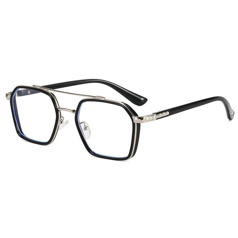 Spykay™ EG26920 Unsiex Square Frame Anti-blue Light Double Bridges Retro Glasses