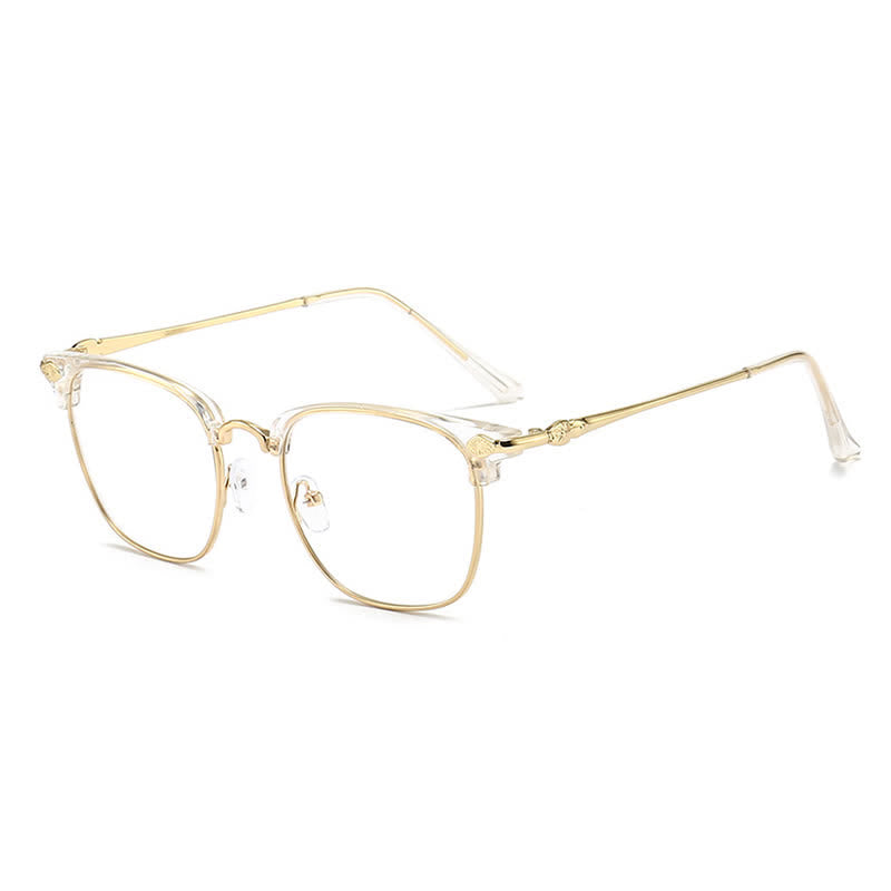 Spykay™ EG26834 Semi-Rimless Unisex Retro Square Frame Anti-blue Light Browline Glasses