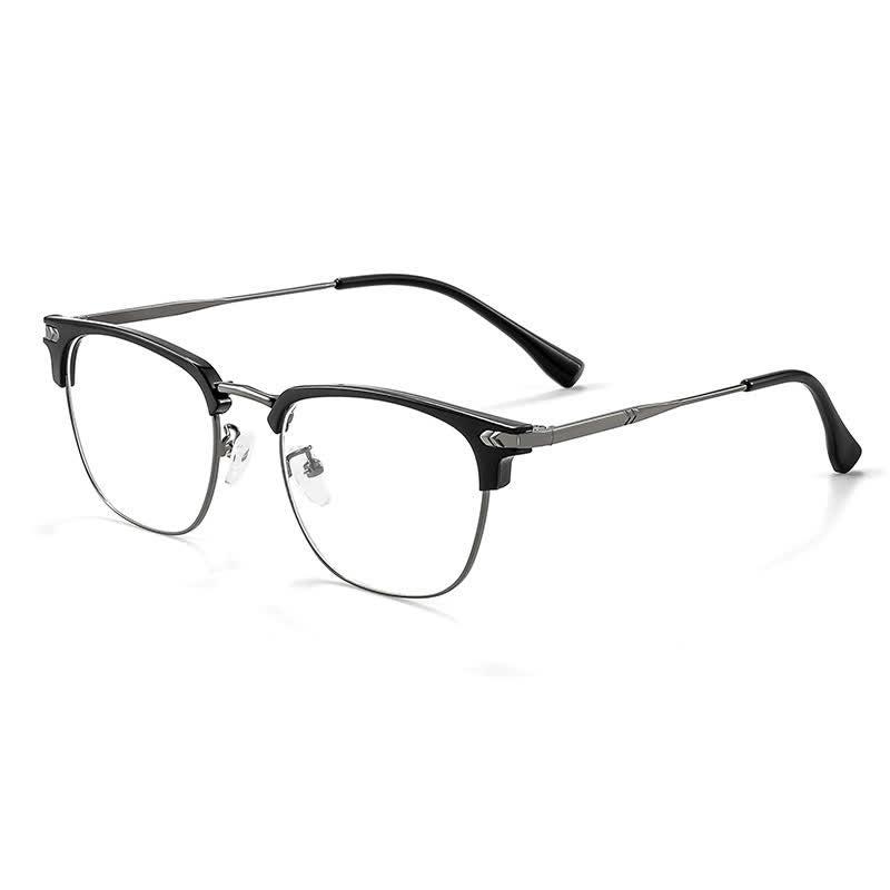 Spykay™ EG26832 Semi-Rimless Classic Square Frame Anti-blue Light Browline Glasses