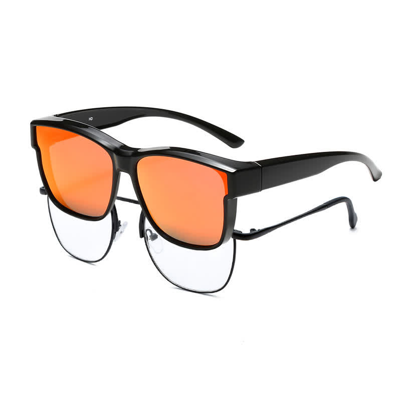 Spykay™ SG61038 Fit Over Glasses Square Frame Polarized Sunglasses