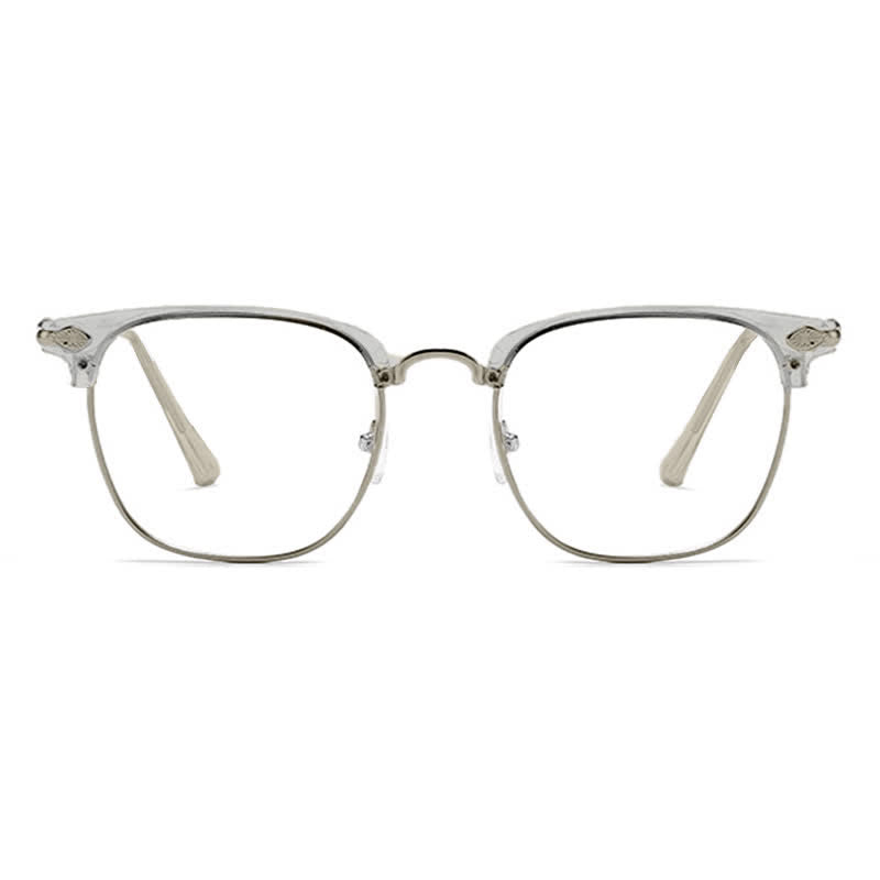 Spykay™ EG26834 Semi-Rimless Unisex Retro Square Frame Anti-blue Light Browline Glasses
