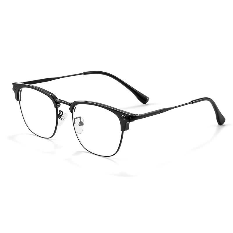 Spykay™ EG26832 Semi-Rimless Classic Square Frame Anti-blue Light Browline Glasses