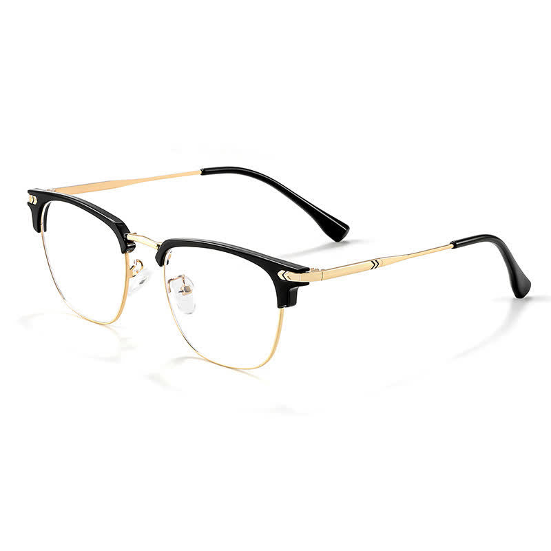 Spykay™ EG26832 Semi-Rimless Classic Square Frame Anti-blue Light Browline Glasses