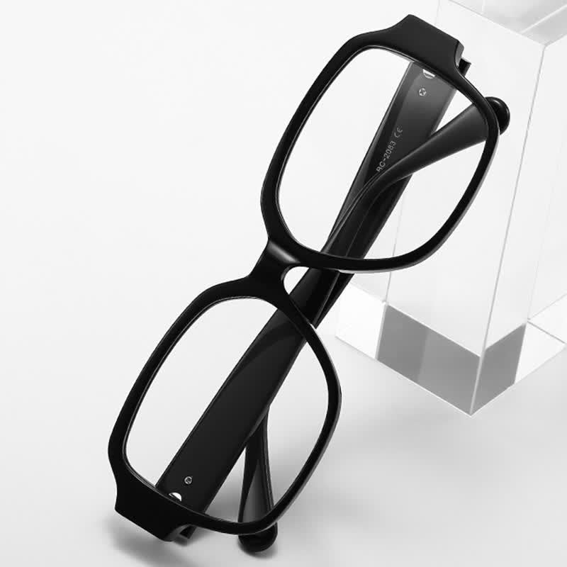 Spykay™ EG26858 Square Frame Heart Temples Anti-blue Light Simple Glasses with Nylon Lenses