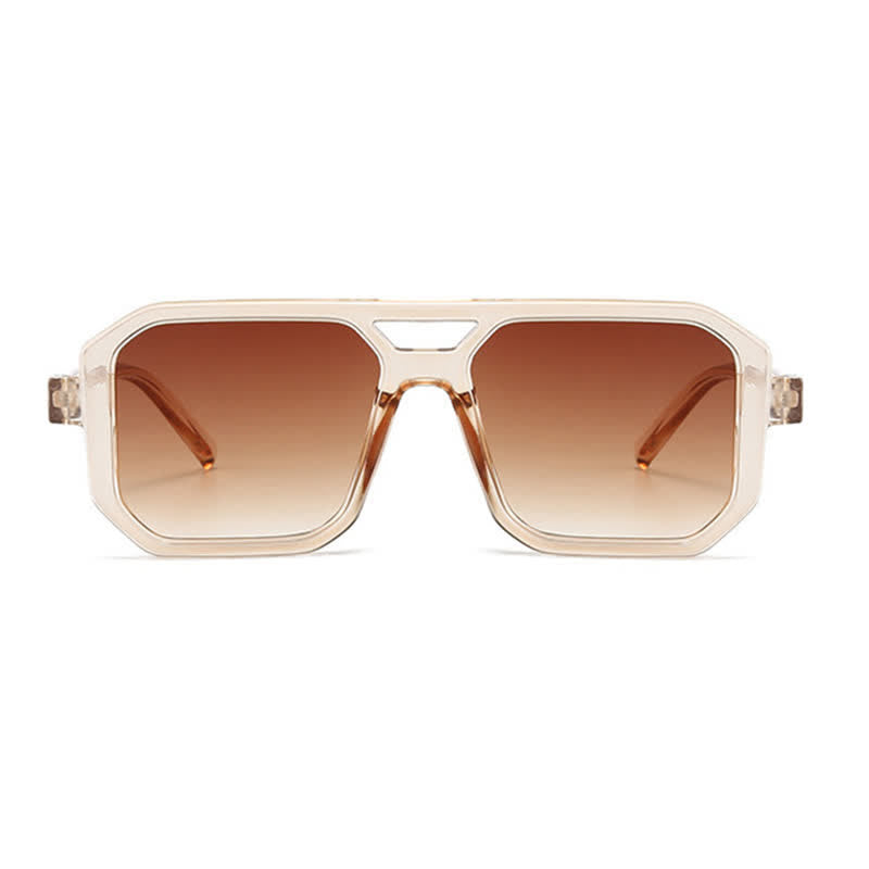 Spykay™ SG60742 Double Bridges Geometric Frame Driving Sunglasses