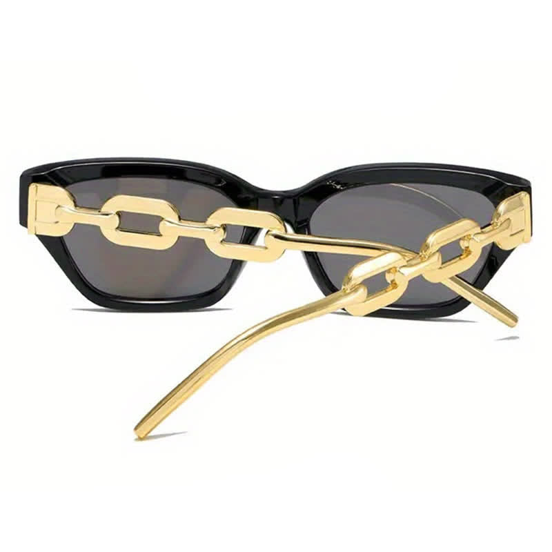 Spykay™ SG60953 Retro Cat-Eye Chain Temples Trendy Sunglasses