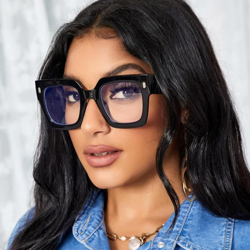 Spykay™ EG26878 Anti-blue Light Oversized Square Thick Frames Eyeglasses