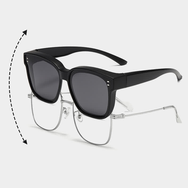 Spykay™ SG61007 Fit Over Glasses Square Frame Polarized Sunglasses for Women Men