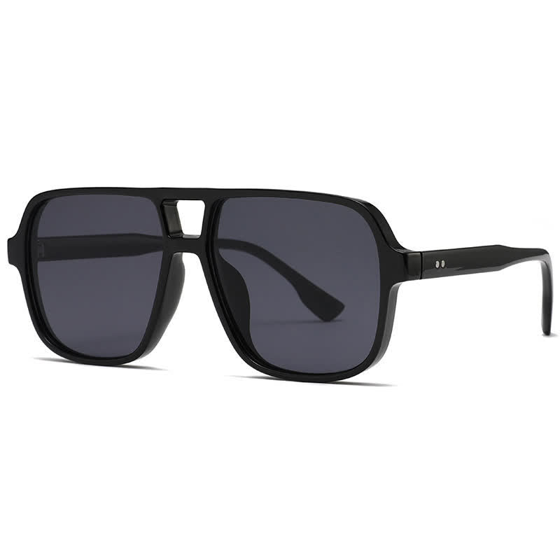 Spykay™ SG60730 Double Bridges Square Frame Vintage Sunglasses